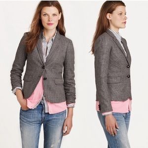 J. Crew Schoolboy wool Blazer in gray houndstooth, size 14